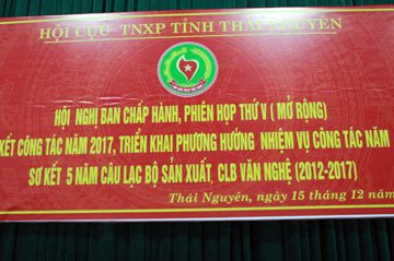 Hội Cựu TNXP tỉnh Thái Nguyên tổng kết công tác năm 2017