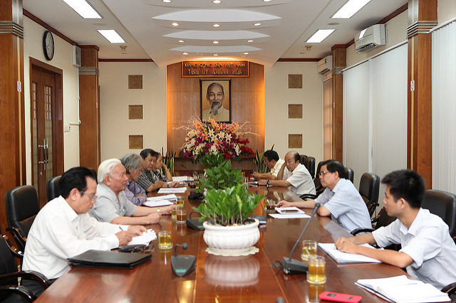 Chủ tịch Hội Cựu TNXP Việt Nam Nguyễn Anh Liên làm việc tại Khánh Hòa