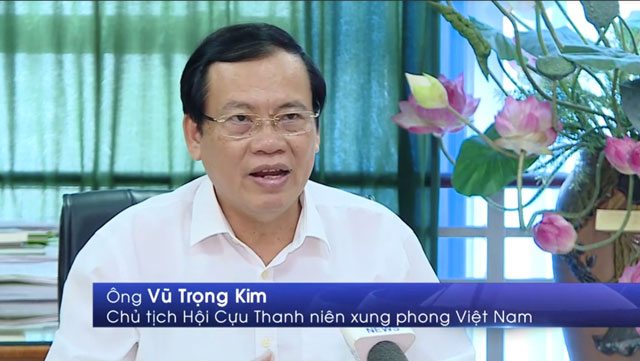 Chủ tịch Hội Cựu TNXP Việt Nam Vũ Trọng Kim trả lời phỏng vấn nhân ngày 15/7