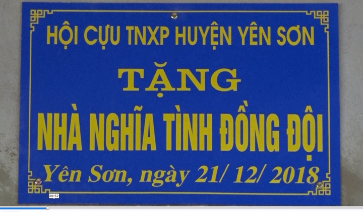 Hội Cựu TNXP huyện Yên Sơn tặng nhà nghĩa tình đồng đội