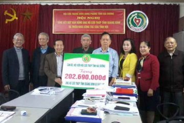 Hội Cựu TNXP tỉnh Hải Dương chuyển tiền ủng hộ cựu TNXP Quảng Bình bị bão lụt, thiên tai