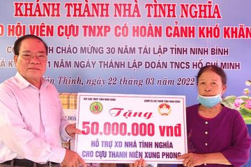 Khánh thành nhà tình nghĩa cho cựu TNXP Mai Thị Bình ở huyện Yên Mô