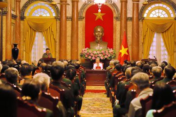 Báo cáo của Chủ tịch Hội Cựu TNXP Việt Nam Vũ Trọng Kim tại cuộc gặp mặt thân mật của Chủ tịch nước Tô Lâm với đại biểu cựu TNXP cả nước