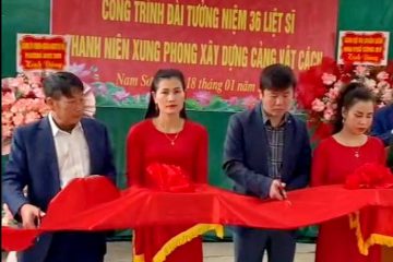 Khánh thành công trình Đài Tưởng niệm 36 liệt sĩ TNXP xây dựng cảng Vật Cách