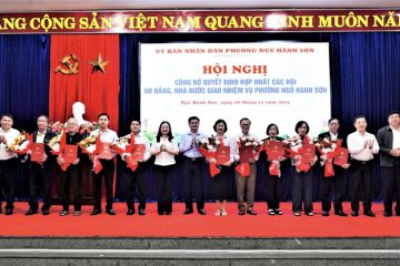 Phường Ngũ Hành Sơn công bố quyết định hợp nhất các hội đặc thù