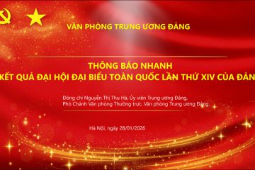THÔNG BÁO NHANH KẾT QUẢ ĐẠI HỘI ĐẠI BIỂU TOÀN QUỐC LẦN THỨ XIV CỦA ĐẢNG
