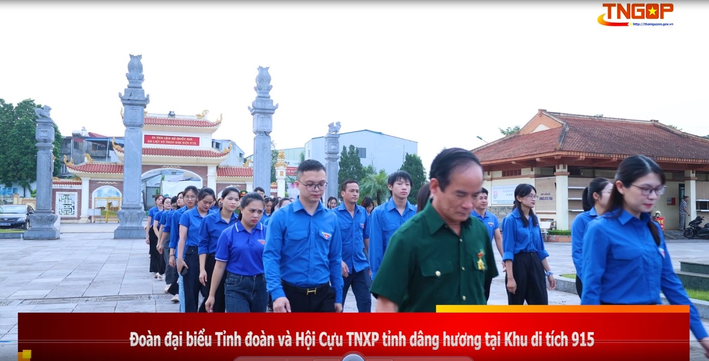 Đoàn đại biểu Tỉnh đoàn và Tỉnh hội Thái Nguyên dâng hương tại Khu di tích 915 nhân kỷ niệm 76 năm ngày truyền thống 15-7